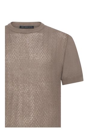 Mud-brown cotton knit T-shirt LOW BRAND | LM26014M063